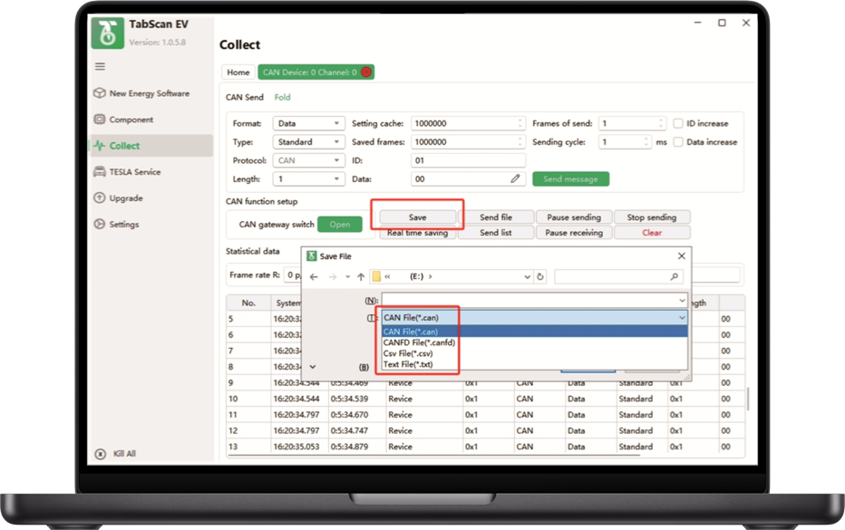 TabScan EV Software